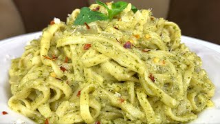 CREAMY PESTO PASTA RECIPE [upl. by Alsworth]