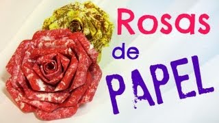 Tutorial Rosas de papel Paper roses [upl. by Patrice]