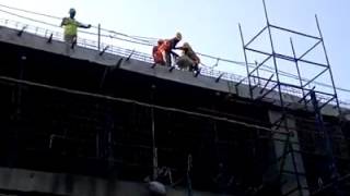 SAFETY NET LOAD DROP TEST AT CONSTRUCTION SITE [upl. by Atter]