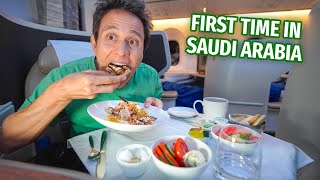 Food Review SAUDIA AIRLINES Business Class from Bangkok to Jeddah Saudi Arabia [upl. by Dawna487]