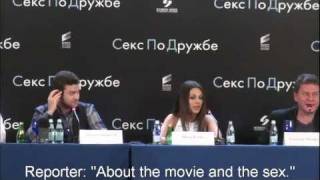 Justin Timberlake amp Mila Kunis in Moscow wsubtitles HD [upl. by Samtsirhc325]