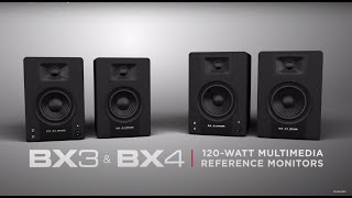 MAudio  Introducing the BX3 amp BX4 120Watt Multimedia Monitors [upl. by Ettennad]