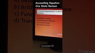 Accounting Equation MCQ Question [upl. by Juana]