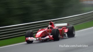 Ferrari F1 V8 amp V10  Close Call Fly Bys SUPER Sounds [upl. by Akemyt890]