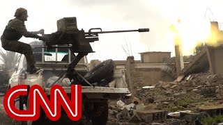 CNN obtains footage of ISIS final battle in Syria [upl. by Alliuqat]