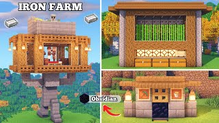 4 Automatic Farms to Start in Minecraft  Easy Tutorial [upl. by Annawd]