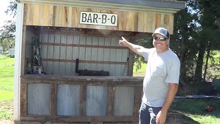 Building a rustic outdoor Bar and BBQ Part 1 [upl. by Domenic]