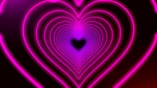 Neon Lights Heart Motion Background  Neon Light Heart Tunnel Free VJ Loops  4K VJ Loops 2020 [upl. by Eicyal]