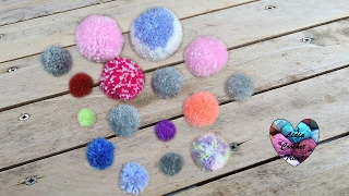 Pompon DIY 4 façons de faire  How to make a pom pom 4 ways [upl. by Nidnerb]