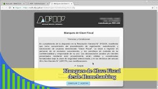 AFIP Blanqueo de Clave Fiscal desde Homebanking [upl. by Esyned661]