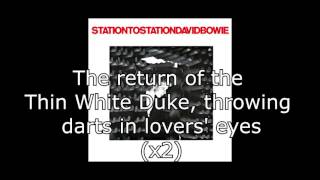 Station to Station  David Bowie  Lyrics [upl. by Nehr545]