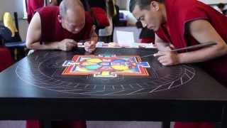 Tibetan Monks Create Sand Mandala at Clark College in Vancouver WA [upl. by Nodyarg]