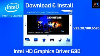 Download amp Install IntelR HD amp UHD Graphics 630 Standard Driver [upl. by Nywde]