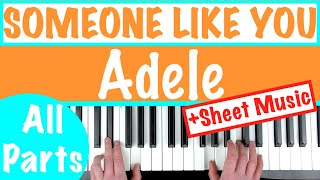 How to play SOMEONE LIKE YOU  Adele Piano Tutorial [upl. by Honniball129]