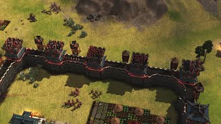 Stronghold Warlords  1v3 SAMURAI SIEGE  Skirmish Gameplay [upl. by Nitsua]