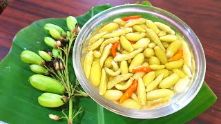 How To Make Salted Bilimbi Recipe  ഇരുമ്പൻ പുളി ഉപ്പിലിട്ടത് [upl. by Leanne]