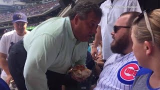 Chris Christie confronts fan at baseball game [upl. by Okia34]