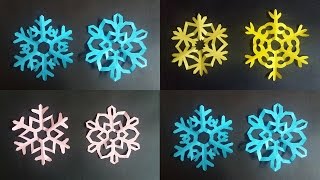 Como hacer Copos de nieve de papel  Paper snowflakes OrigamiTutorial [upl. by Prudhoe980]