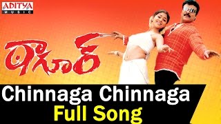 Chinnaga Chinnaga Full Song II Tagore Songs II Chiranjeevi Shreya [upl. by Josephina]