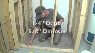 DIY Basement Bathroom Part 2  Installing Shower Pan [upl. by Maud]