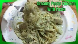 Creamy Pesto Chicken With Pasta  Pesto Chicken Pasta Recipe  MOLCS Easy Recipes [upl. by Nessnaj]