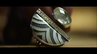 Cloisonne enamel Ring full making process Handmade Jewelry made by Sergejs Blinovs Jewelry enamels [upl. by Aihsoek157]