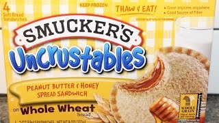 Smuckers Uncrustables Peanut Butter amp Honey Review [upl. by Pru567]