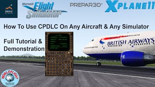 How To Use CPDLC On Any Aircraft amp Any Simulator  Full Tutorial amp Demonstration HOPPIE Network [upl. by Kant]