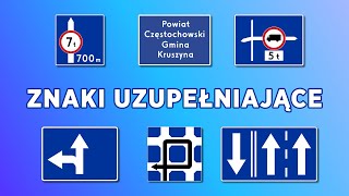 6  Znaki drogowe  Uzupełniające [upl. by Lledrev]