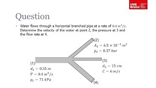 Incompressible Flow Bernoullis Equation  Worked Example 1 [upl. by Aonehc]