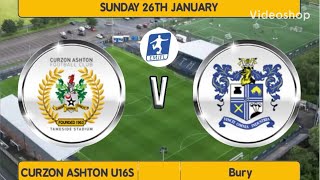 Curzon Ashton u16s v Bury FC EMJFL 26012025 21 [upl. by Oilut]