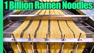 Ramen Noodle Factory Tour Making 1 BILLION Noodles a Year [upl. by Anyak]