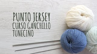 Curso Ganchillo Tunecino  Punto Jersey [upl. by Doralynn]