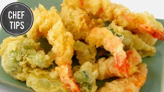 Crispy Tempura Batter Recipe ANYONE Can Make  Chef Tips [upl. by Airrehs]