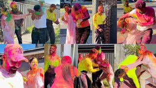 FIRST HOLI CELEBRATION WITH HOMIES IN AUSTRALIA  INDIA VARGI HOLI IN AUSTRALIA  INDER amp KIRAT [upl. by Hnaht]