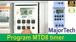 How to program a Majortech Digital Timer MTD8 [upl. by Aihsas36]