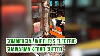 Commercial Wireless Electric Shawarma Kebab Cutter [upl. by Aihc197]