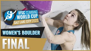 Womens Boulder final  Salt Lake City 2023 [upl. by Bethesda142]