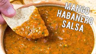 MangoHabanero Salsa Recipe Seriously Awesome Salsa [upl. by Gardiner]