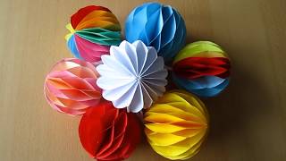 DIY DekoKugel aus Papier  Decoration ball paper [upl. by Anik]