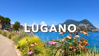 LUGANO Switzerland  Ticino Lakeside Walking Tour [upl. by Rhodia]