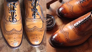 TEACHING AN OLD SHOE NEW TRICKSBURNISH amp PATINA TUTORIAL FOR ALLEN EDMONDS [upl. by Claudell]