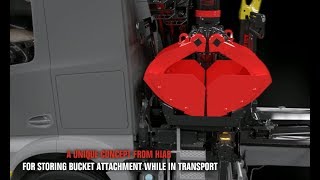 HIAB Bucket Kit for Tipper Trucks  Animation [upl. by Icken]