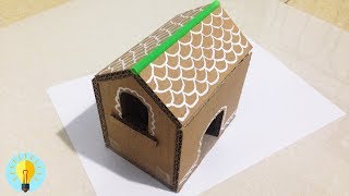 Bastelideen wie mache ich einen karton haus DIY [upl. by Leahcimdivad696]