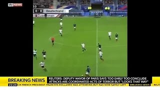 Paris Attack  Explosion Audible From Stade De France [upl. by Rusert]