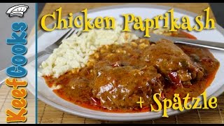 Chicken Paprikash  Paprikás Csirke and Spätzle Chicken Recipes [upl. by Ulberto]