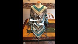 Easy Crocheted Poncho Tutorial [upl. by Nwahs367]