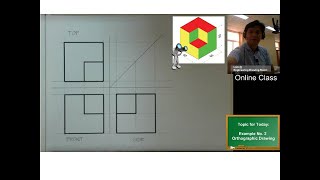 Orthographic Drawing Example 2 [upl. by Dragoon]