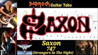 747 Strangers In The Night  Saxon  Guitar  Bass TABS Lesson Request [upl. by Correy]