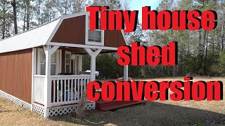 DIY Shed Conversion Tiny House [upl. by Anegue]